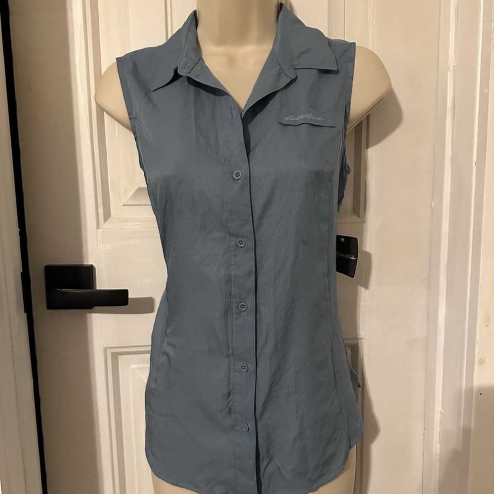 NWT Lightweight travel trek Shirt Blouse XS Eddie Bauer